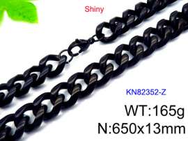 Stainless Steel Black-plating Necklace