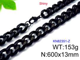 Stainless Steel Black-plating Necklace