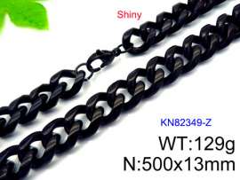 Stainless Steel Black-plating Necklace