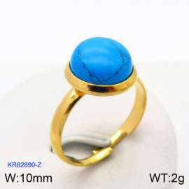 Stainless Steel Stone&Crystal Ring