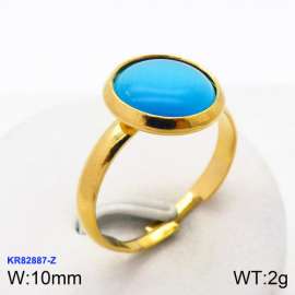 Stainless Steel Stone&Crystal Ring