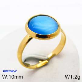 Stainless Steel Stone&Crystal Ring