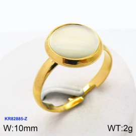 Stainless Steel Stone&Crystal Ring