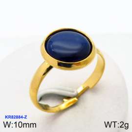 Stainless Steel Stone&Crystal Ring