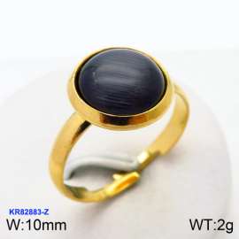 Stainless Steel Stone&Crystal Ring