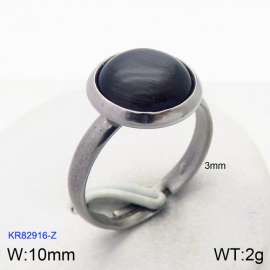 Stainless Steel Stone&Crystal Ring