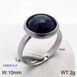 Stainless Steel Stone&Crystal Ring