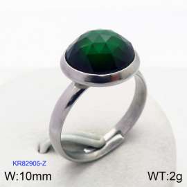 Stainless Steel Stone&Crystal Ring