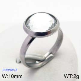 Stainless Steel Stone&Crystal Ring