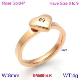 Stainless Steel Stone&Crystal Ring