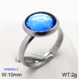 Stainless Steel Stone&Crystal Ring