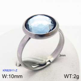 Stainless Steel Stone&Crystal Ring