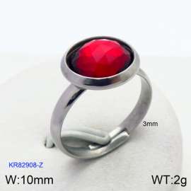 Stainless Steel Stone&Crystal Ring