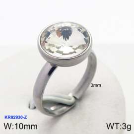 Stainless Steel Stone&Crystal Ring