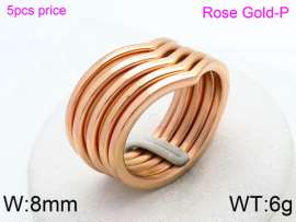 Stainless Steel Rose Gold-plating Ring