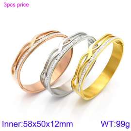 Stainless Steel Stone Bangle