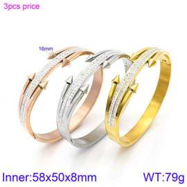 Stainless Steel Stone Bangle