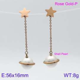 SS Shell Pearl Earrings