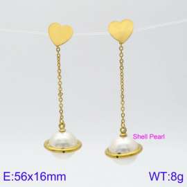 SS Shell Pearl Earrings