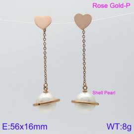 SS Shell Pearl Earrings