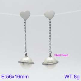 SS Shell Pearl Earrings