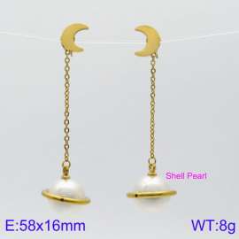 SS Shell Pearl Earrings