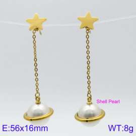 SS Shell Pearl Earrings