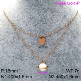 SS Rose Gold-Plating Necklace