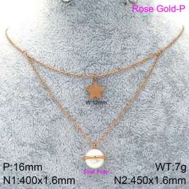 SS Rose Gold-Plating Necklace
