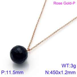 Stainless Steel Stone & Crystal Necklace