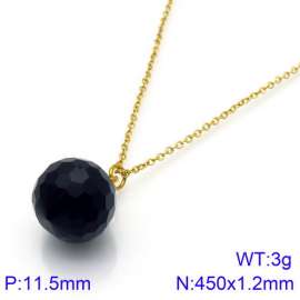 Stainless Steel Stone & Crystal Necklace