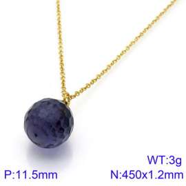Stainless Steel Stone & Crystal Necklace