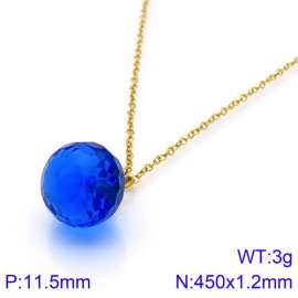 Stainless Steel Stone & Crystal Necklace
