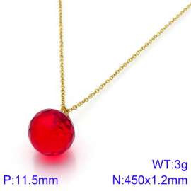 Stainless Steel Stone & Crystal Necklace