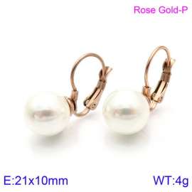 SS Shell Pearl Earrings