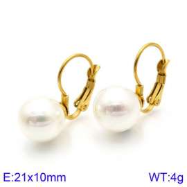 SS Shell Pearl Earrings