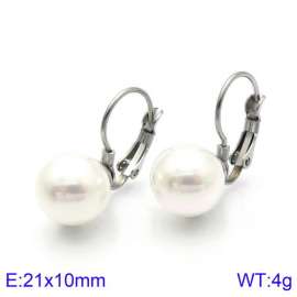 SS Shell Pearl Earrings