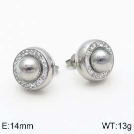 Stainless Steel Stone&Crystal Earring