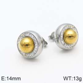Stainless Steel Stone&Crystal Earring