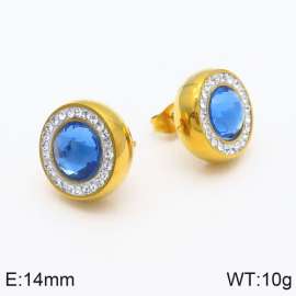 Stainless Steel Stone&Crystal Earring