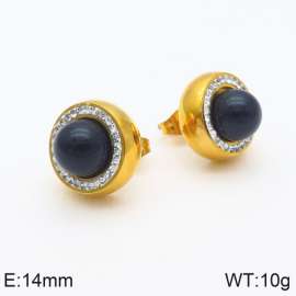 Stainless Steel Stone&Crystal Earring