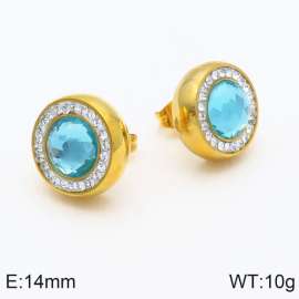 Stainless Steel Stone&Crystal Earring
