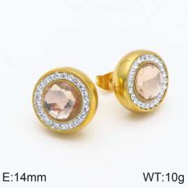Stainless Steel Stone&Crystal Earring