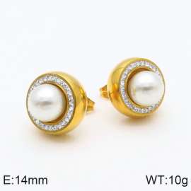 Stainless Steel Stone&Crystal Earring
