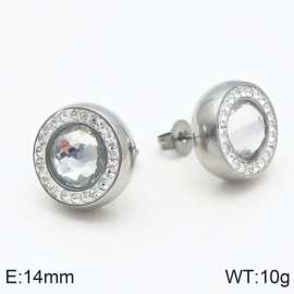 Stainless Steel Stone&Crystal Earring