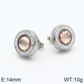 Stainless Steel Stone&Crystal Earring