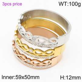 Stainless Steel Stone Bangle