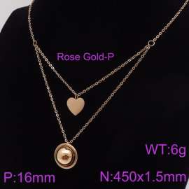 SS Rose Gold-Plating Necklace