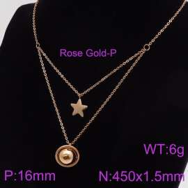 SS Rose Gold-Plating Necklace