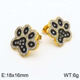 Stainless Steel Stone&Crystal Earring
